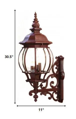 Chateau 4-Light Burled Walnut Wall Light HomeRoots