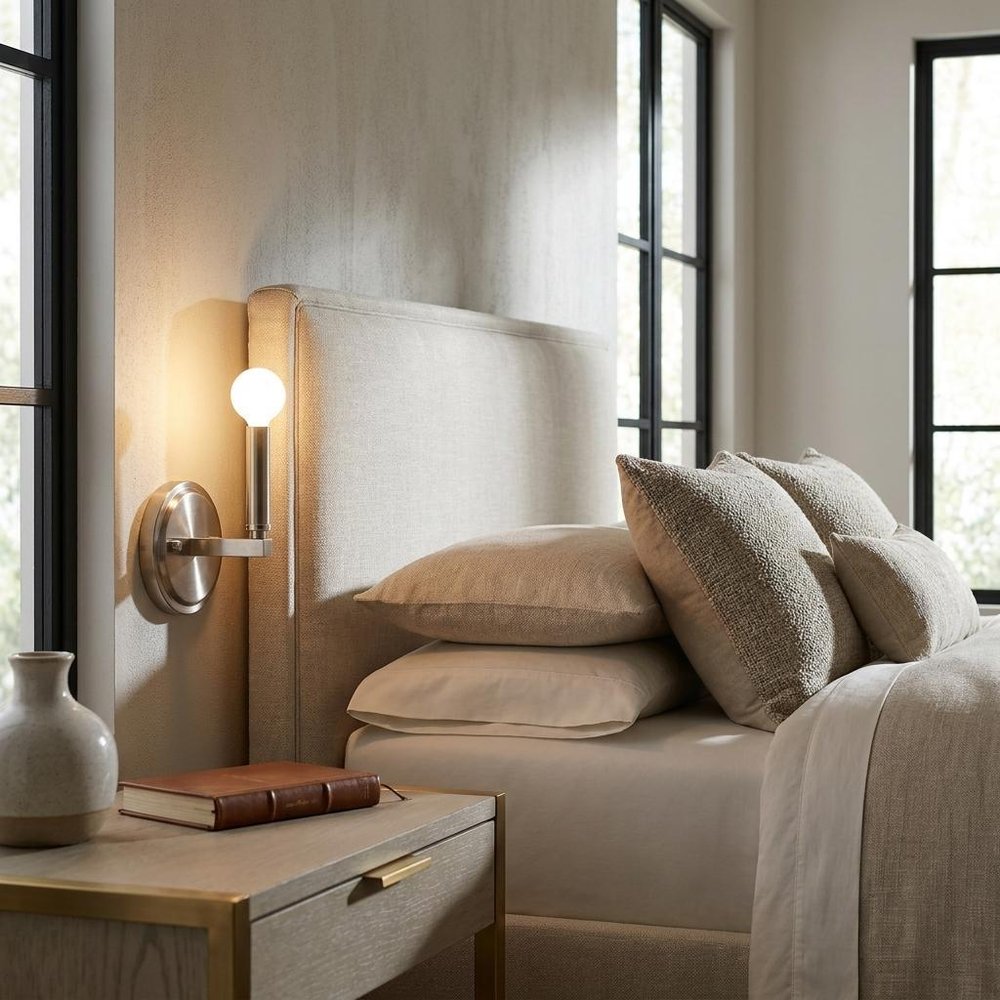 One Light Silver Wall Sconce HomeRoots