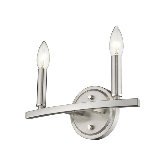 7" Silver Metal Vanity Flush Mounted Sconce HomeRoots