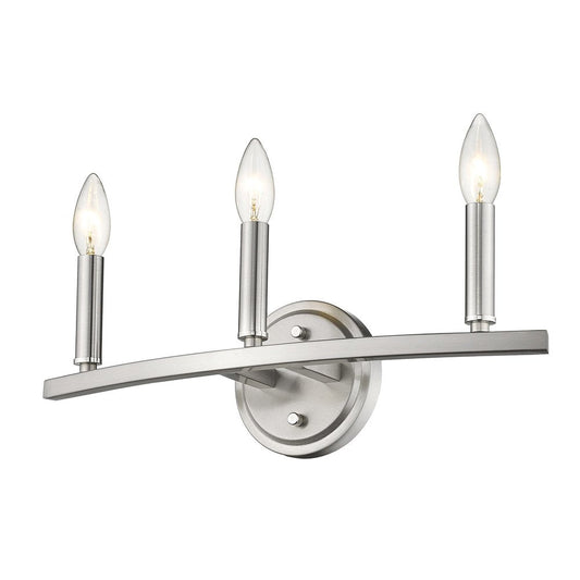 7" Silver Metal Vanity Flush Mounted Sconce HomeRoots