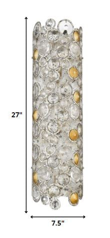 Vitozzi 3-Light Antique Silver Leaf Sconce HomeRoots