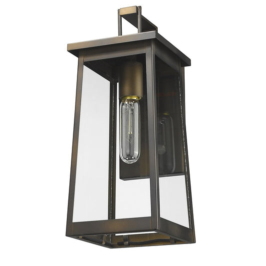 Burnished Bronze Contempo Elongated Outdoor Wall Light HomeRoots