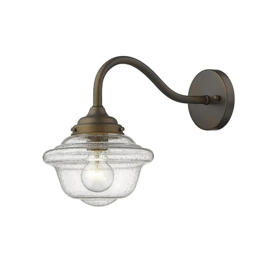 Burnished Bronze Vintage Schoolhouse Outdoor Wall Light HomeRoots