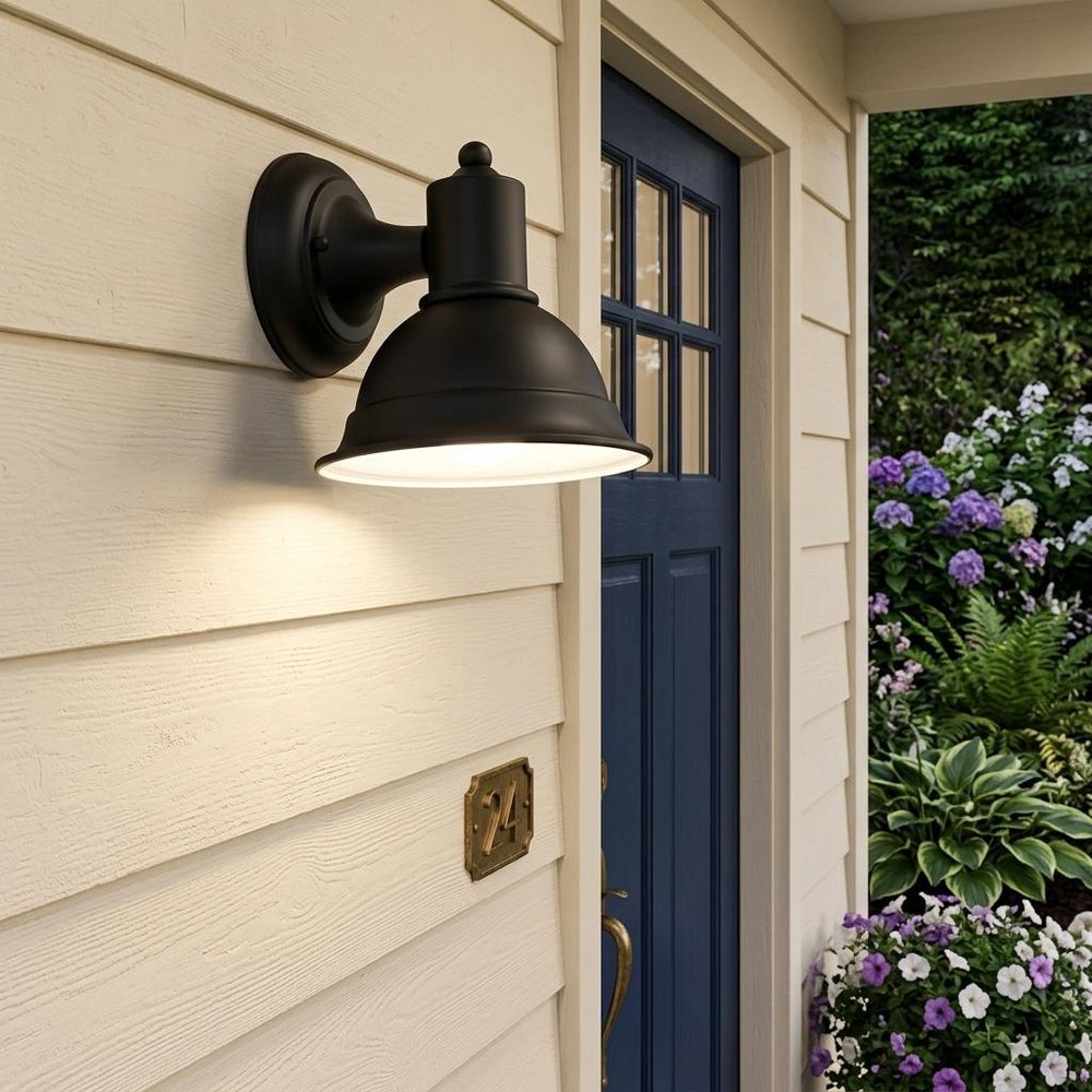 Matte Black Aluminum Wall Sconce HomeRoots