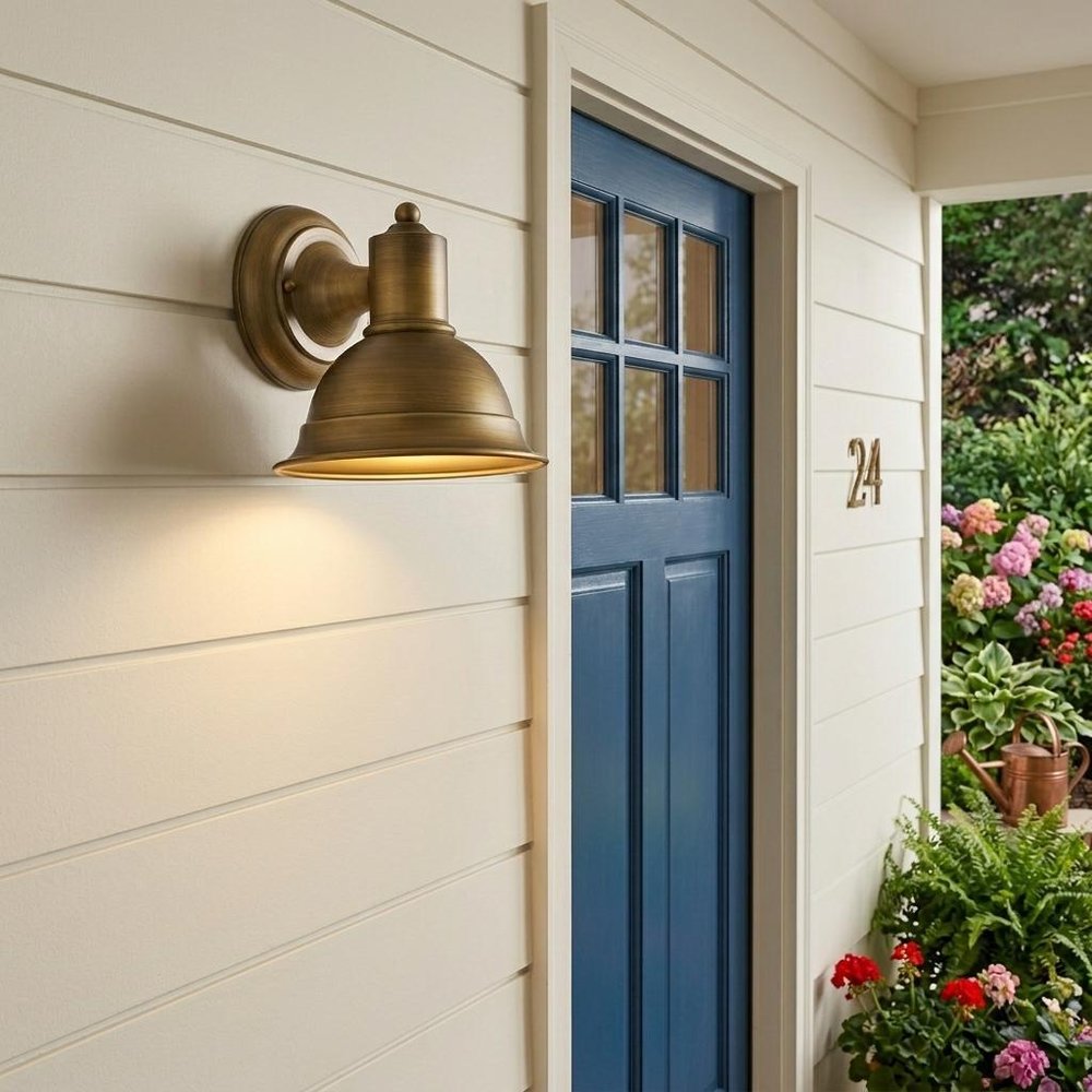 Brushed Gold Aluminum Wall Sconce HomeRoots
