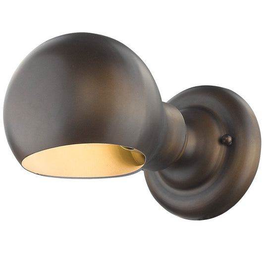 Antique Bronze Rounded Wall Sconce HomeRoots