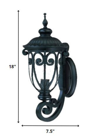 Traditional Matte Black Wall Sconce HomeRoots