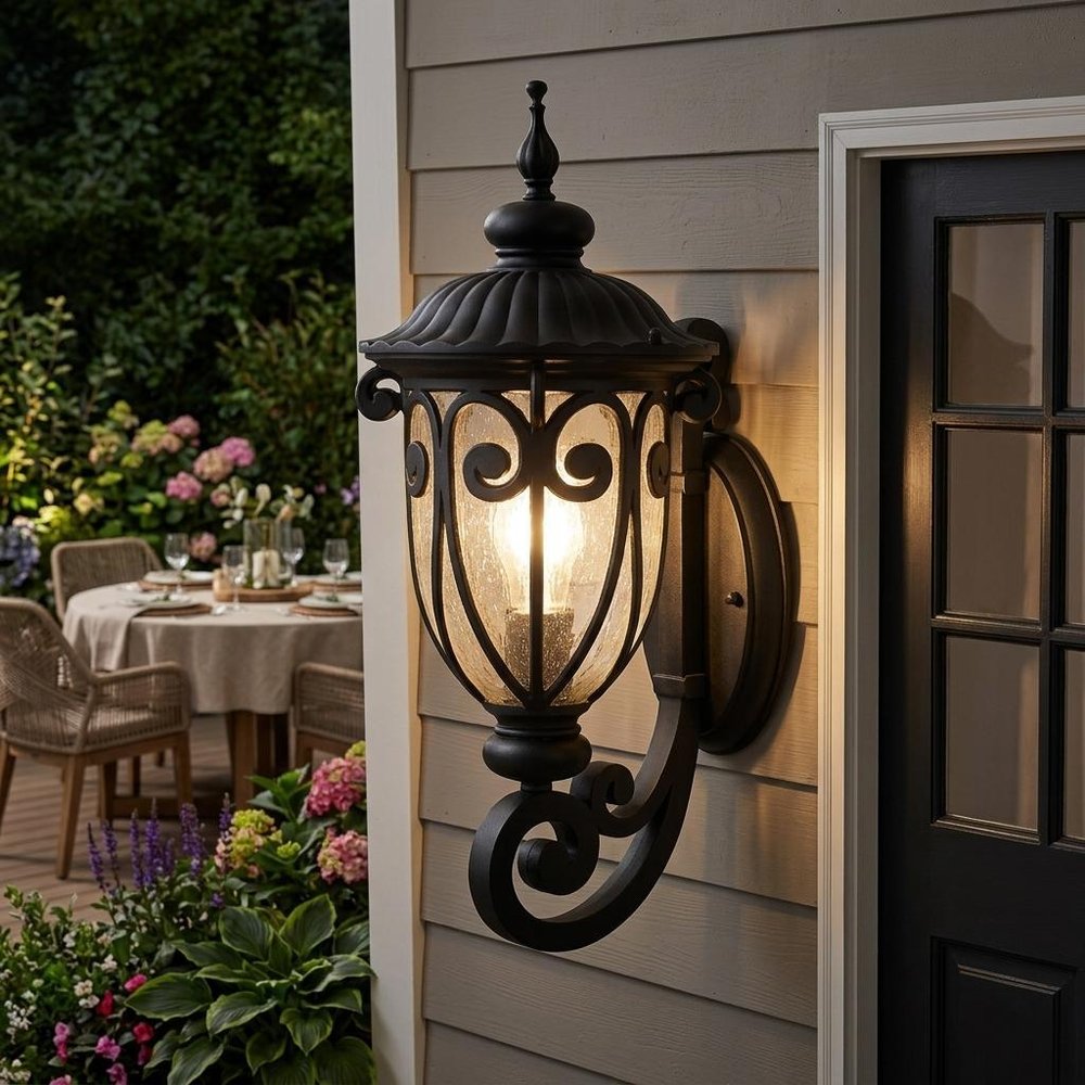 Traditional Matte Black Wall Sconce HomeRoots