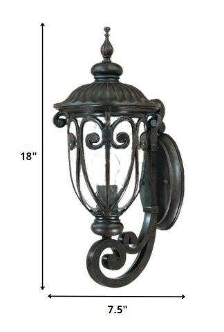 Traditional Dark Brown Wall Sconce HomeRoots