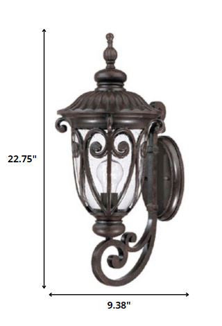 Antiqued Bronze Seeded Dimmable Outdoor Hanging Light With Antiqued Bronze Shades HomeRoots