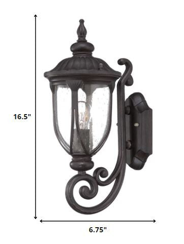 Black And Clear Seeded Dimmable Outdoor Hanging Light With Black And Clear Shades HomeRoots
