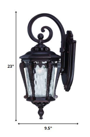 Black And Clear Hammered Dimmable Outdoor Hanging Light With Black And Clear Shades HomeRoots