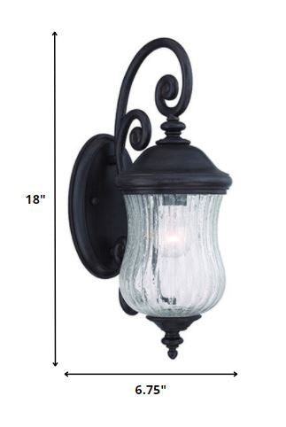Black And Clear Seeded Dimmable Outdoor Hanging Light With Black And Clear Shades HomeRoots