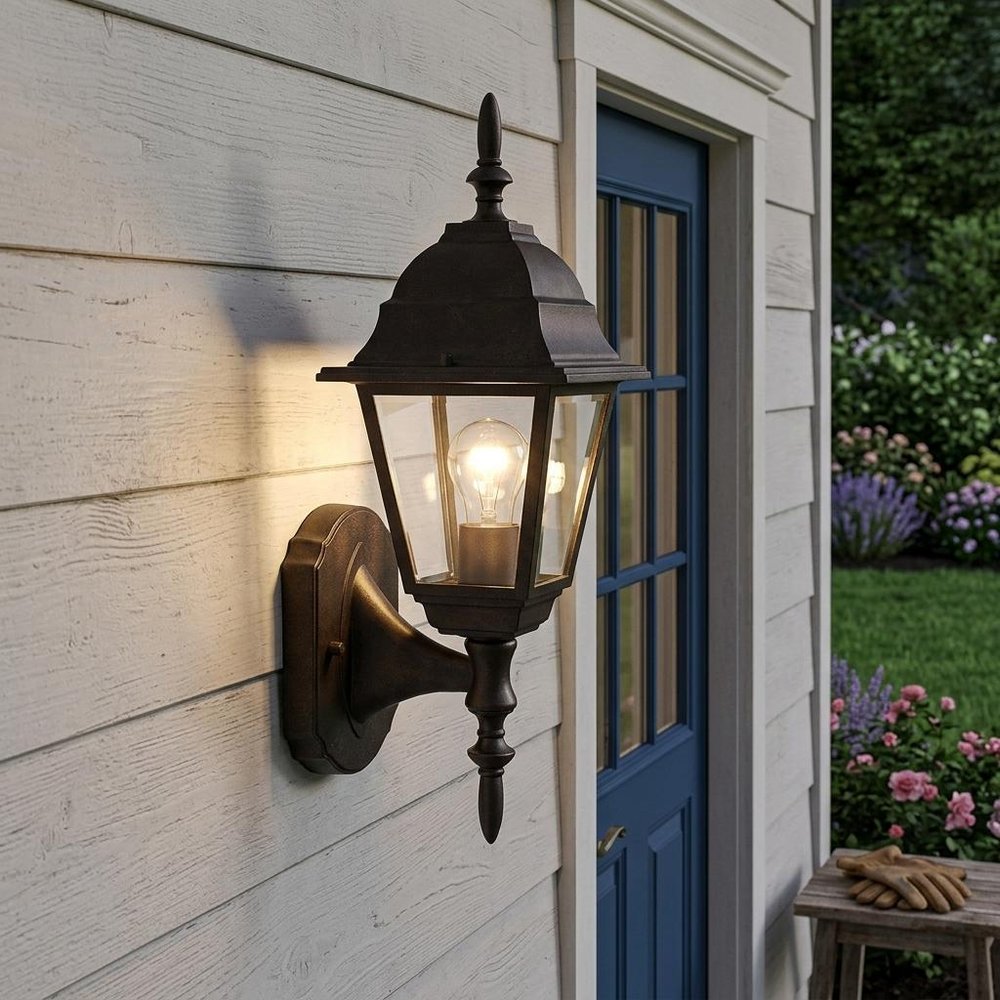 Antique Brown Swing Arm Outdoor Wall Light HomeRoots