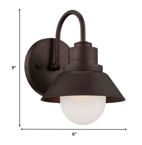 Dark Brown And White Frosted Dimmable Outdoor Hanging Light With Dark Brown And White Shades HomeRoots