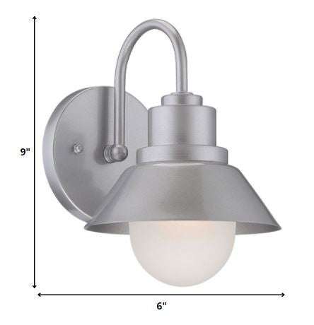 Silver And White Frosted Dimmable Outdoor Hanging Light With Silver And White Shades HomeRoots