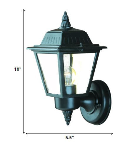 Matte Black Cast Aluminum Outdoor Wall Light HomeRoots