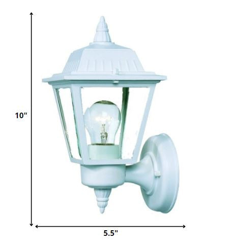 White Cast Aluminum Outdoor Wall Light HomeRoots