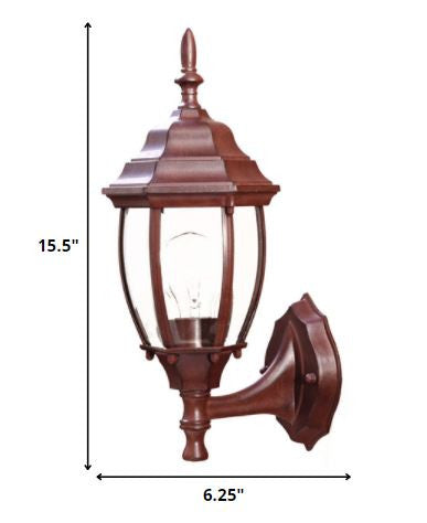 Dark Brown Globe Lantern Wall Light HomeRoots