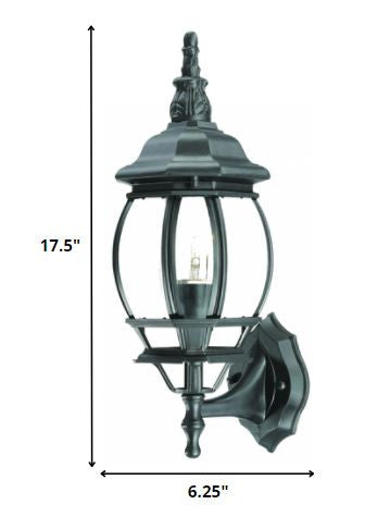 Matte Black Ornamental Glass Globe Wall Light HomeRoots