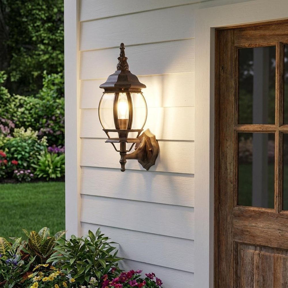 Dark Brown Glass Globe Wall Light HomeRoots