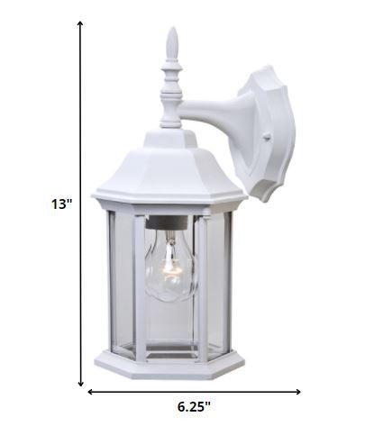 White Clear Glass Swing Arm Wall Light HomeRoots