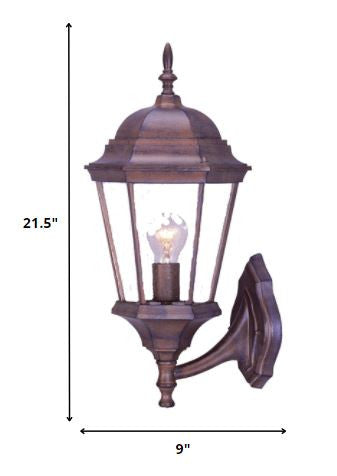 Dark Brown And Clear Beveled Dimmable Outdoor Hanging Light With Dark Brown And Clear Shades HomeRoots