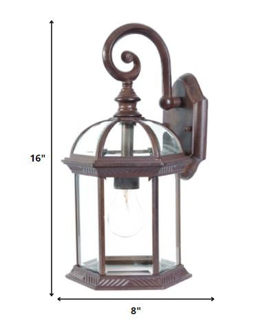 Dark Brown Eastern Lantern Wall Light HomeRoots