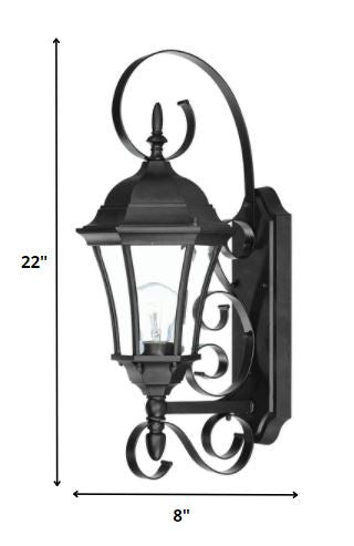 Matte Black Swing Arm Lantern Wall Light HomeRoots