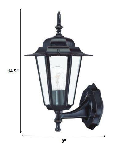 Antique Bronze Glass Lantern Wall Light HomeRoots