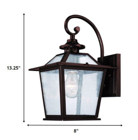 Antique Bronze Terrarium Shape Wall Light HomeRoots