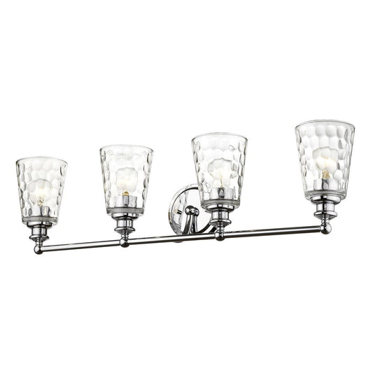 9" Silver And Clear Metal and Glass Vanity Flush Mounted Sconce HomeRoots