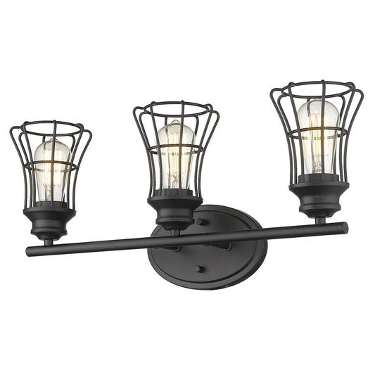 9" Black Metal Vanity Flush Mounted Sconce HomeRoots