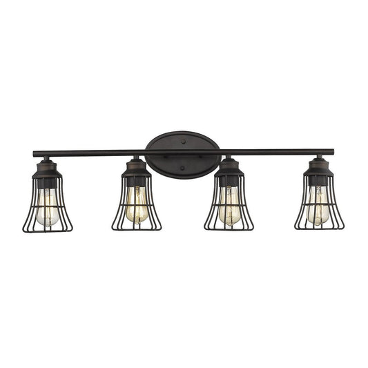 Piers 4-Light Oil-Rubbed Bronze Vanity HomeRoots