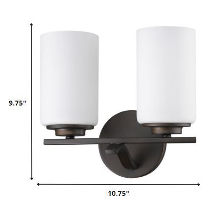 11" Black And White Metal Flush Mounted Sconce HomeRoots