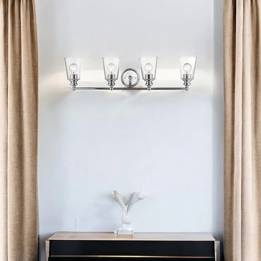 Ceil 4-Light Chrome Vanity HomeRoots