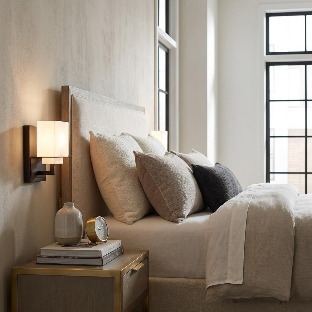 One Light Bronze White Glass Wall Sconce HomeRoots