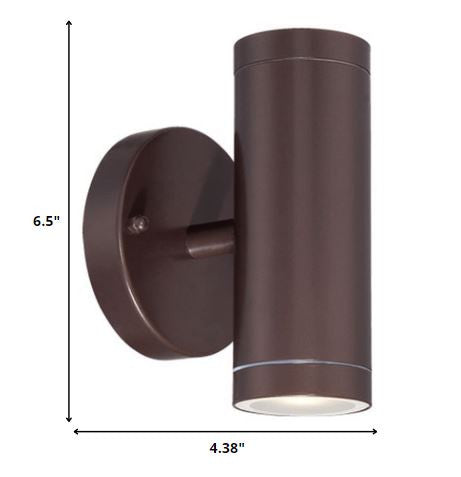 Bronze LED Two Light Can Shape Wall Sconce HomeRoots