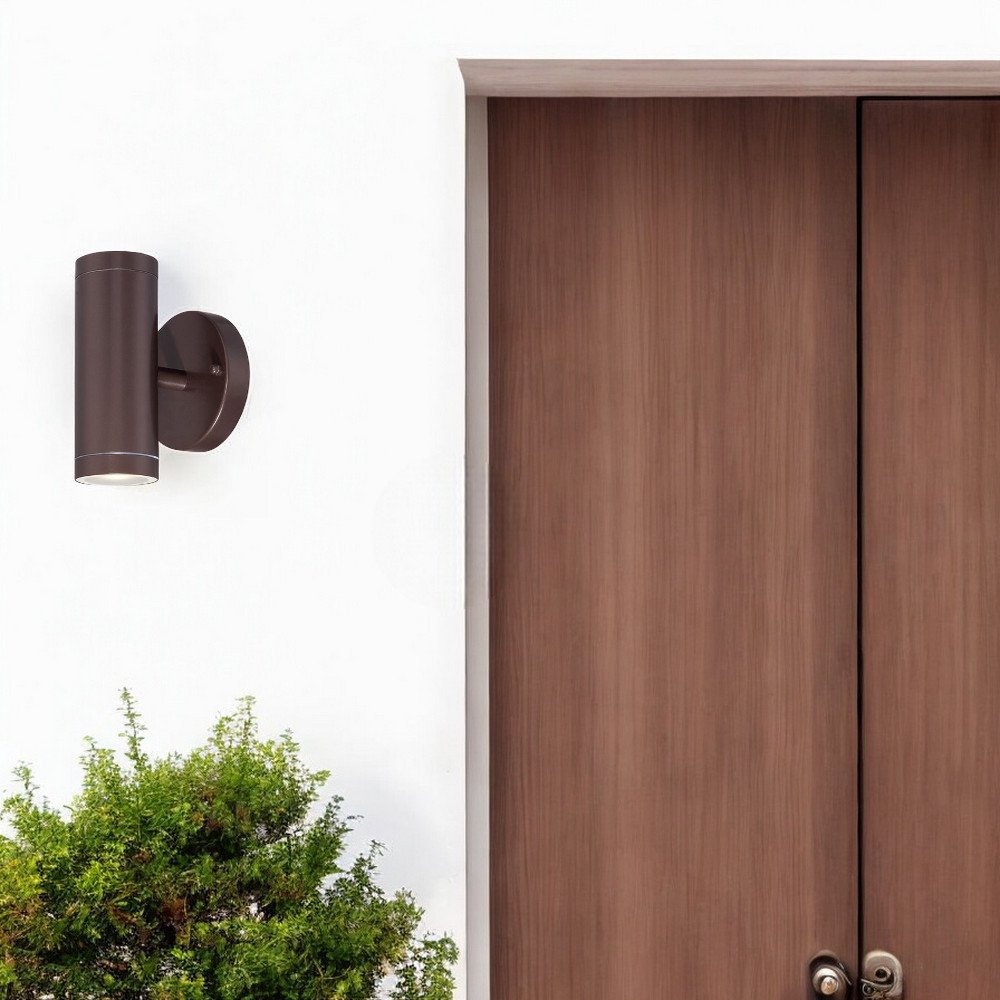 7" Bronze Metal Flush Mounted Sconce HomeRoots