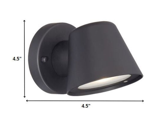 Matte Black LED Short Cone Wall Light HomeRoots