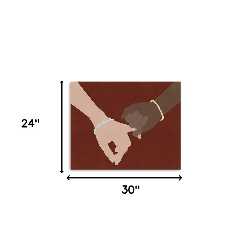 16" x 20" Pinky Swear Friendship Promise Canvas Unframed Wall Art HomeRoots