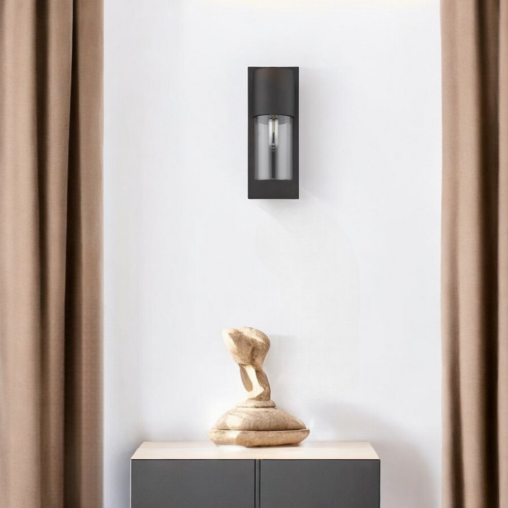 16" Metal and Glass Flush Mounted Sconce HomeRoots