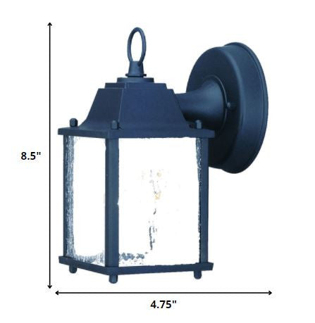 Matte Black Hanging Waterfall Glass Lantern Wall Light HomeRoots