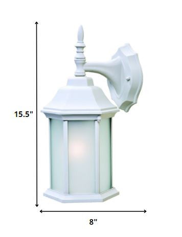 XL White Frosted Glass Swing Arm Wall Light HomeRoots