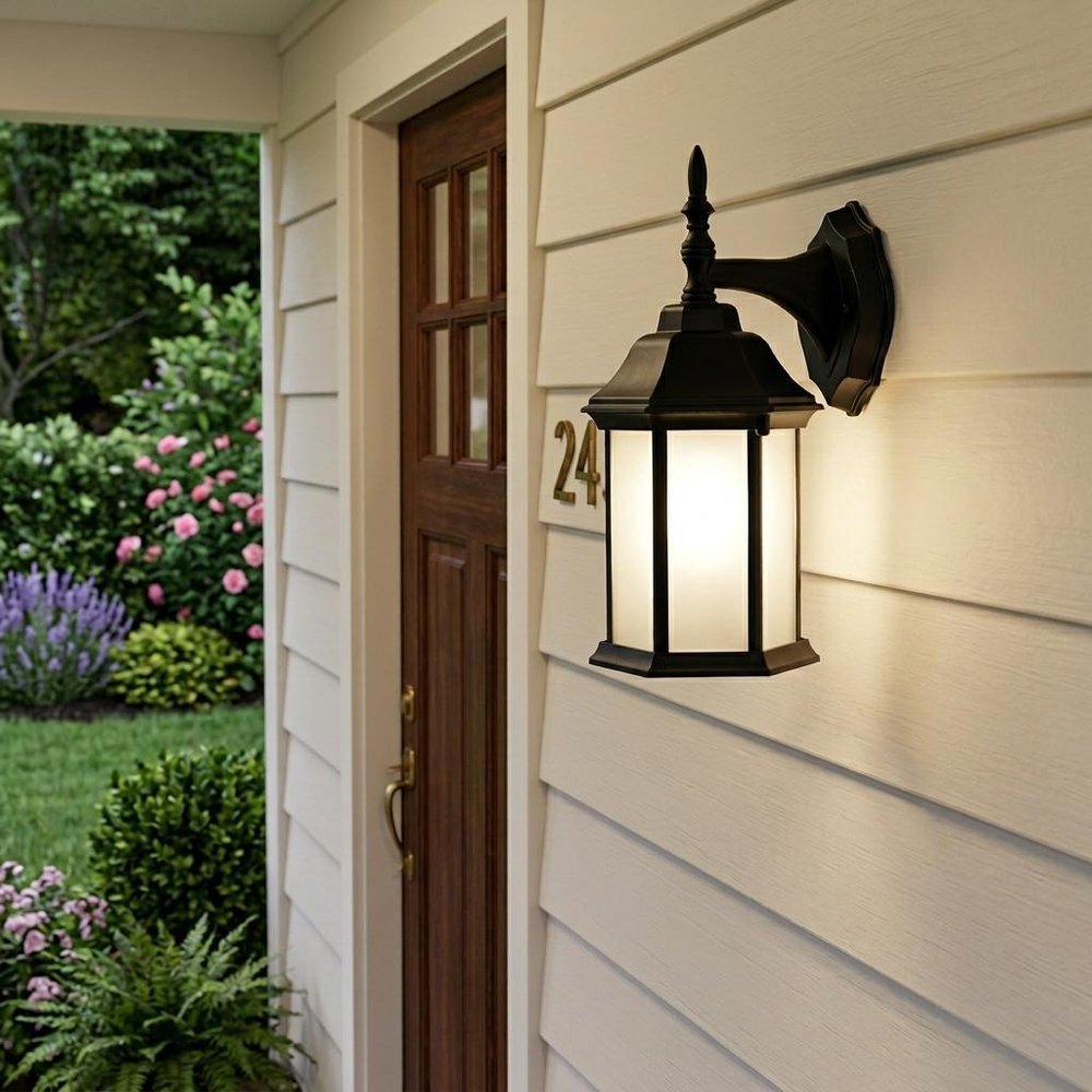 Matte Black Frosted Glass Swing Arm Wall Light HomeRoots