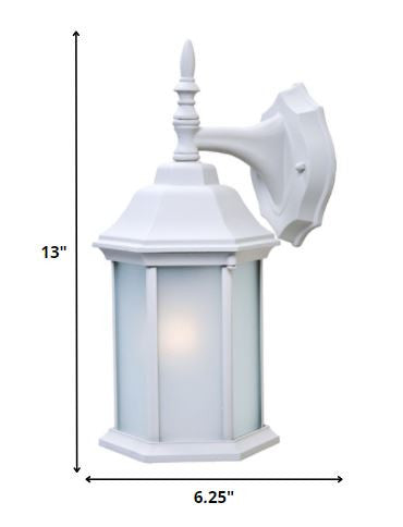 White Frosted Glass Swing Arm Wall Light HomeRoots