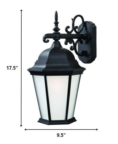 Matte Black Domed Hanging Lantern Wall Light HomeRoots