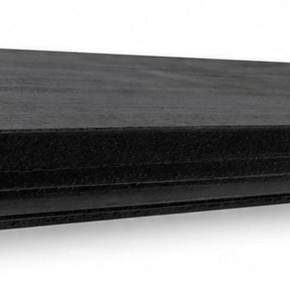 24" Black Wood Wall Mounted Floating Shelf HomeRoots