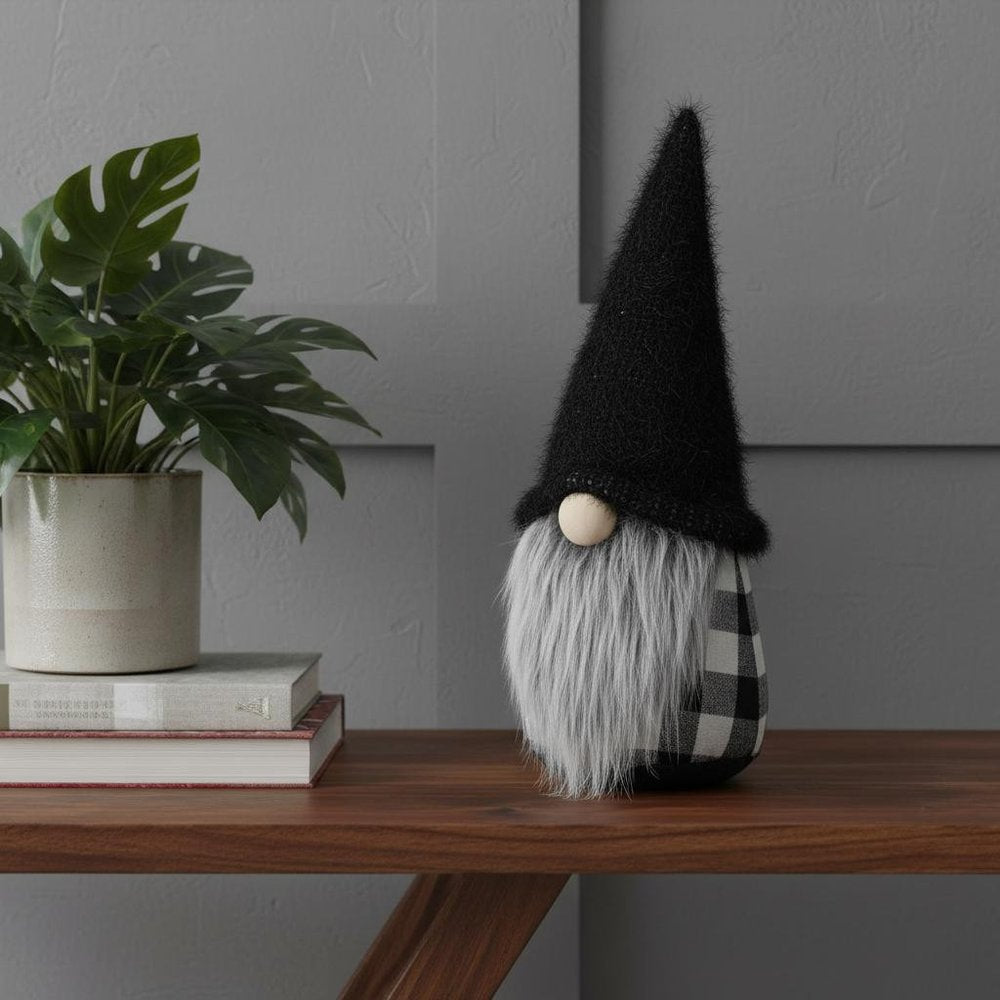 Black and White Buffalo Check Groovy Gnome HomeRoots