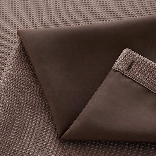 Brown Modern Grid Shower Curtain and Liner Set HomeRoots